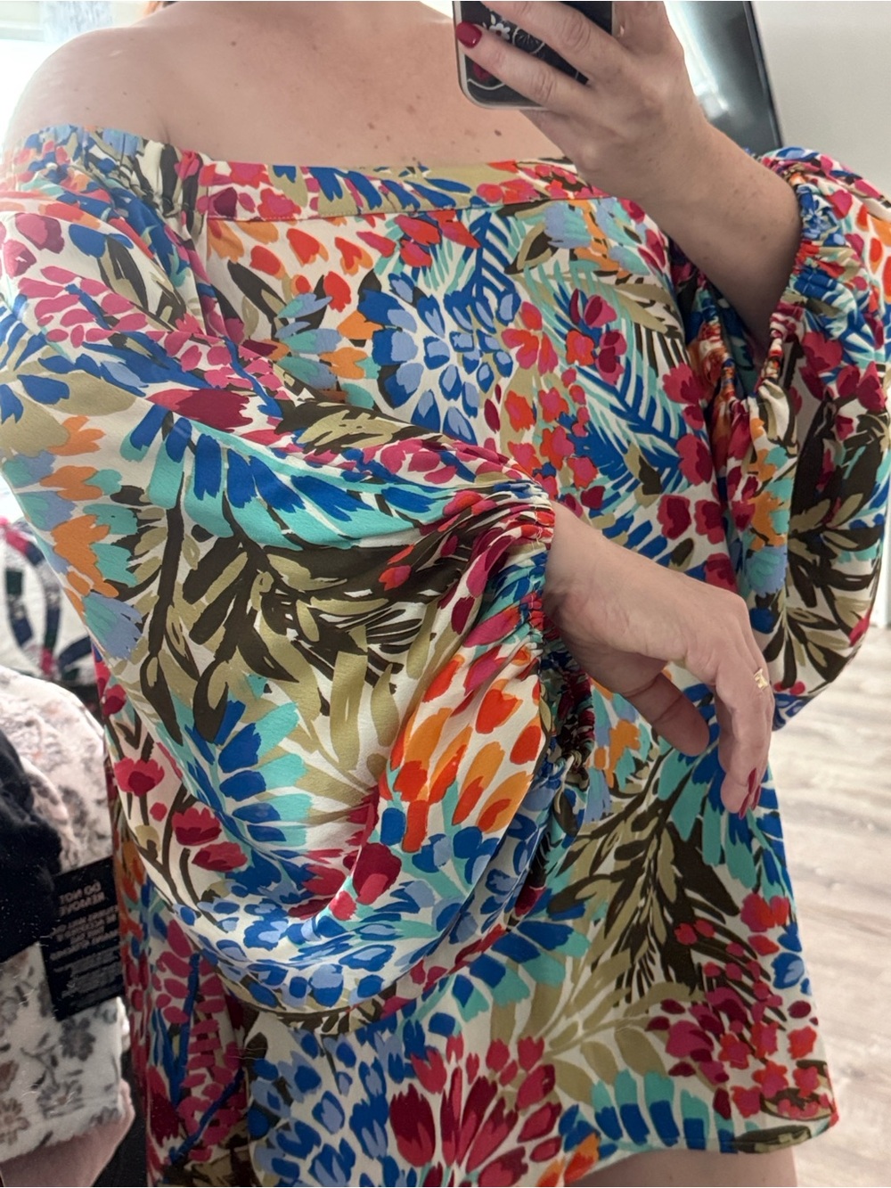 Sugarlips Multicolor Floral Off-Shoulder Top